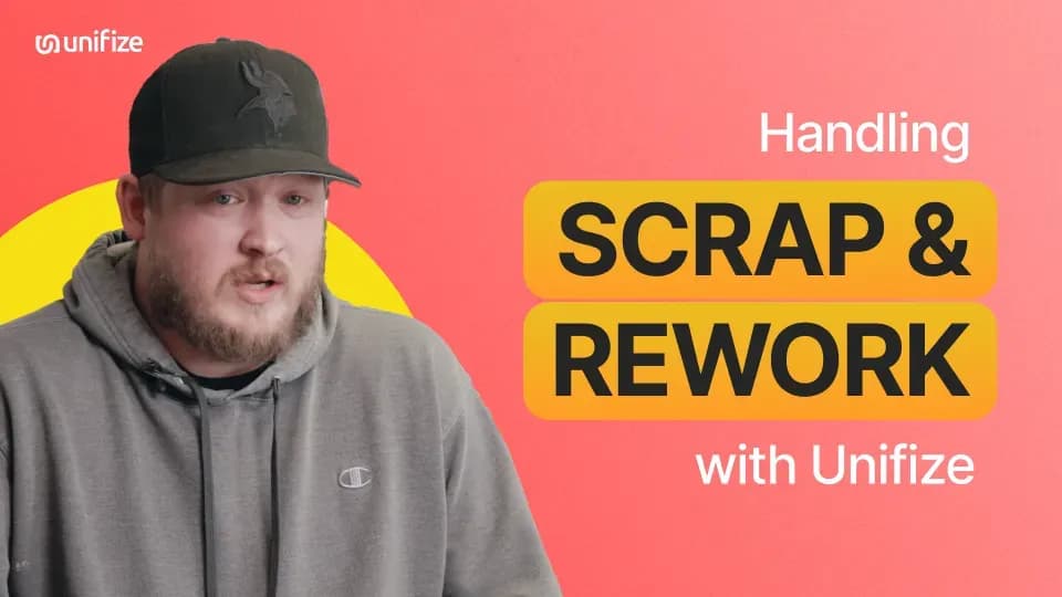 Handling scrap and rework using Unifize